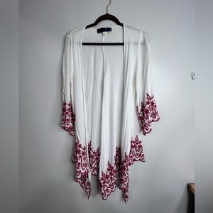 Boutique Pink Eyelet Light Weight Cardigan